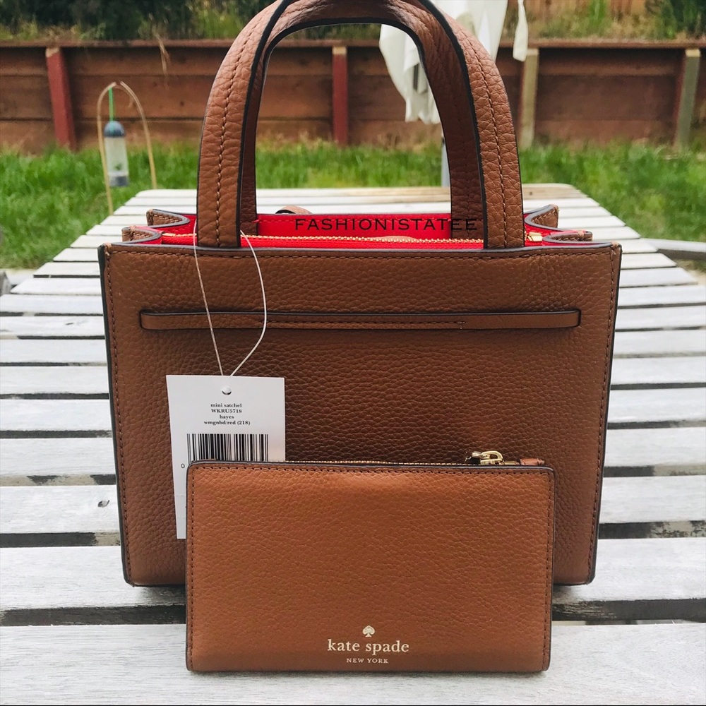 Kate spade HAYES mini satchel SMALL wallet SET - Picture 4 of 8